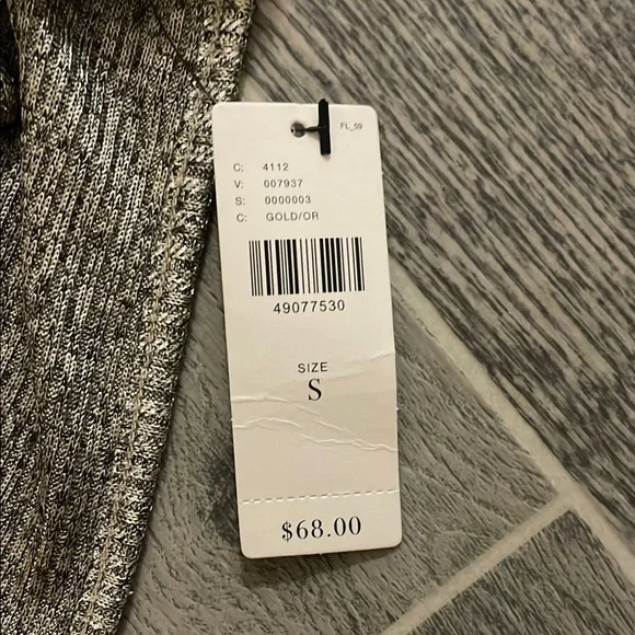 Anthropologie Maeve Metallic Silver Skirt - Picture 6 of 9